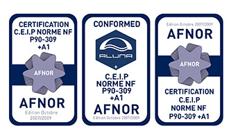 AFNOR Certifikat certifikation-aluna